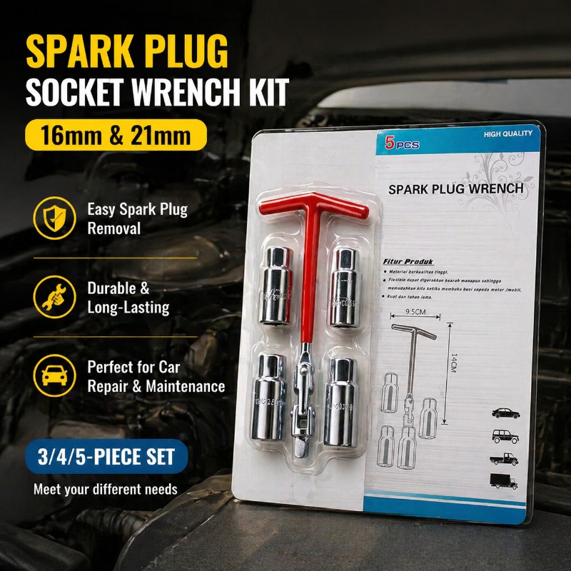 Spark Plug Socket Set - Kunci Soket Busi 16Mm 21Mm Kunci