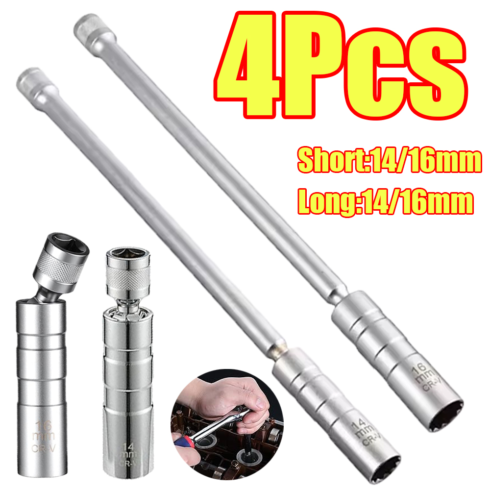 Spark Plug Socket Set - 1-4 Buah Kunci Soket Busi 14mm